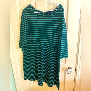 Gap striped nautical dress xxl with zippered back